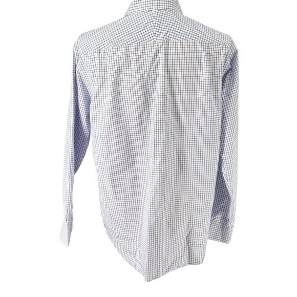 J. McLaughlin Men’s Button-Down Shirt | Size L | Blue Checkered Print EUC Preppy - Picture 6 of 8